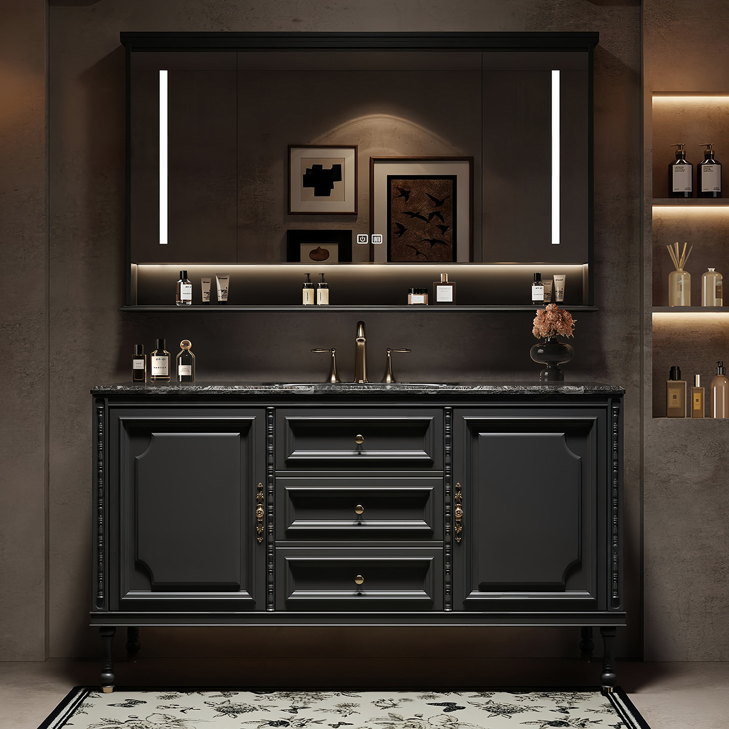 Home Bathroom Partition Wall - 高級フロアバスルームキャビネットトイレドレッサーミラー上収納食器棚パーティションオーガナイザーアルチャビダーレストレンディ家具