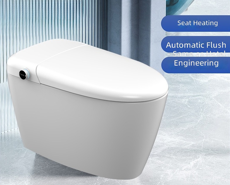 Home Bathroom Toilet - 加熱式スマート便座、自動洗浄、停電時洗浄機能、家庭・ホテル・アパート用、暖かく快適なバスルームのアップグレード