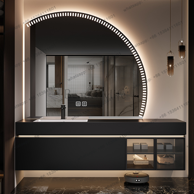 Home Bathroom Partition Wall - LJYオーガナイザー香水バスルームキャビネット壁面収納パーティションシンクバスルームキャビネットトイレコーナーモダンガビネテトレンディ家具