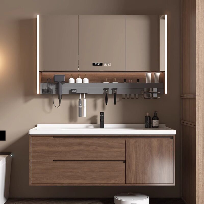 Home Bathroom Partition Wall - 木製モダンなバスルームキャビネット高級紙製引き出し高級パーティショントイレバスルームキャビネットオーガナイザーガビネテ家庭用家具