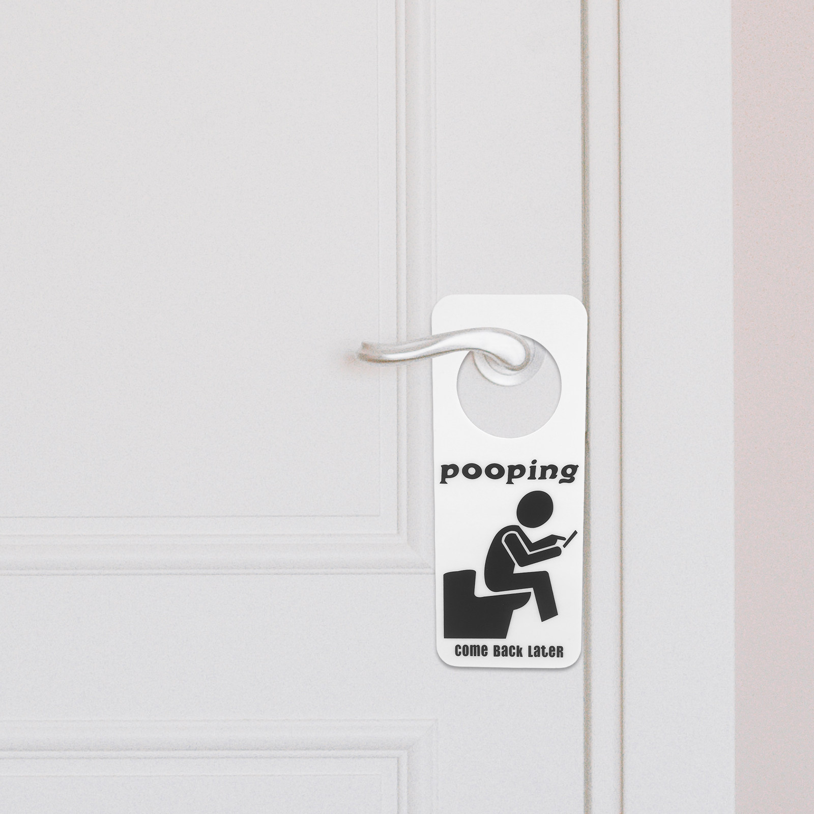 Home Bathroom Occupied Sign - バスルーム用ドアサイン、家庭用装飾用サイン、面白い「使用中」表記、素朴なデザイン