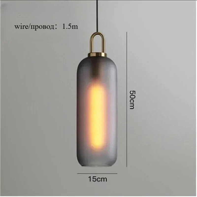 北欧ガラスアートデザインブラック LED ペンダントライトカ - Home Bathroom Lighting Design のレビューと価格