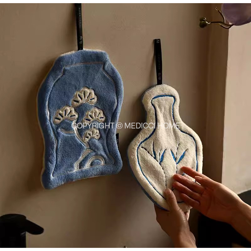 メディッチホーム日本の松の木刺embroideryハンドタオ - Japanese Home Bathroom Design のレビューと価格
