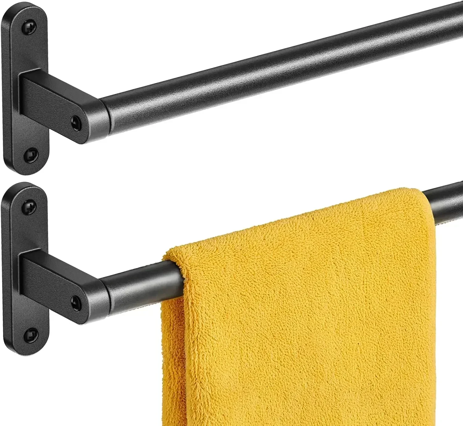 マットブラックのバスルーム用タオルラック - 24インチの錆 - Home Essentials Bathroom Rack のレビューと価格