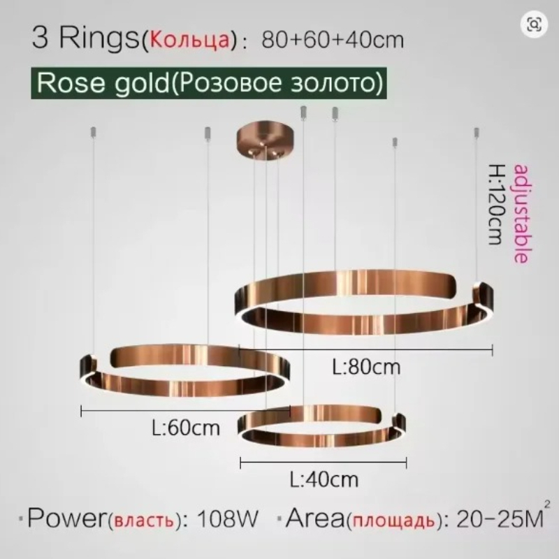 高級デザインサークル LED ペンダントライトハイエンドスタ - Home Bathroom Lighting Design のレビューと価格