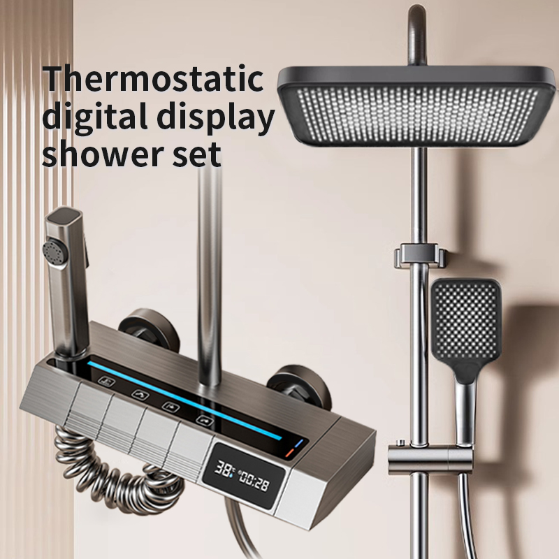 家庭用バスルーム用恒温デジタルピアノシャワーヘッドセット、グ - Home And Bathroom のレビューと価格