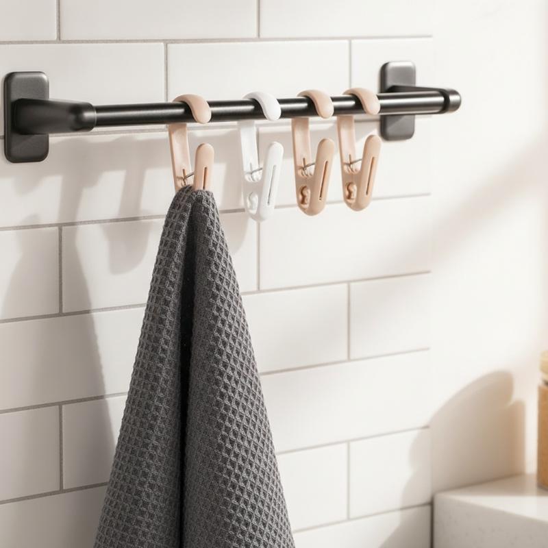 10個入り多目的吊り下げクリップフック、家庭用キッチン・バス - Home Bathroom Supplies のレビューと価格