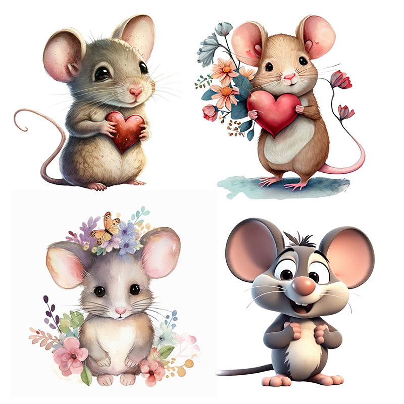 C228 #   かわいいマウスウォールステッカー動物バスル - Home Bathroom Wall Tiles のレビューと価格