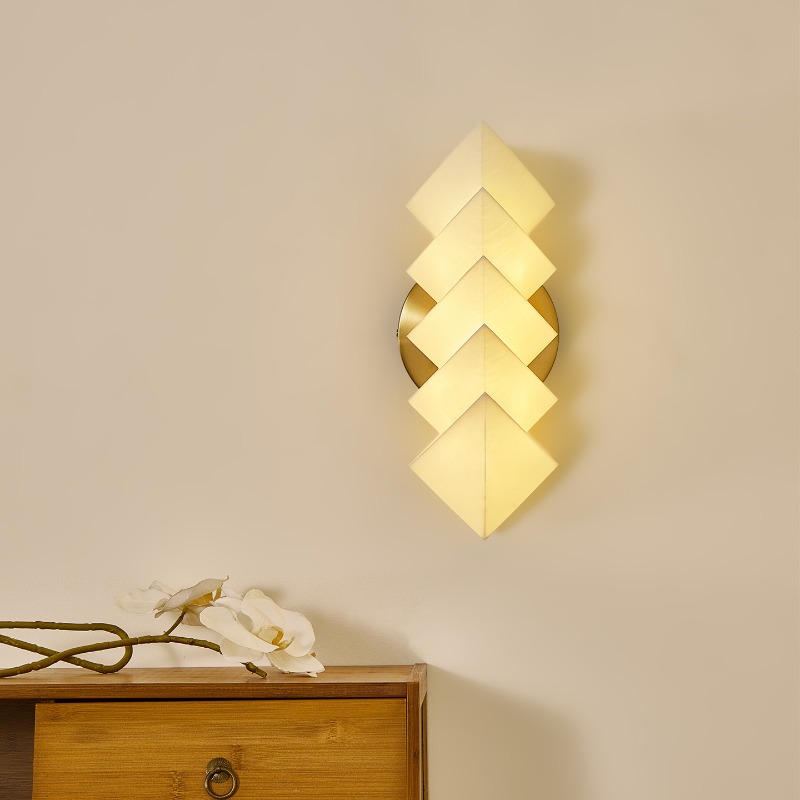 日本のデザイナーウォールランプリビングルーム背景LEDウォー - Japanese Home Bathroom Design のレビューと価格
