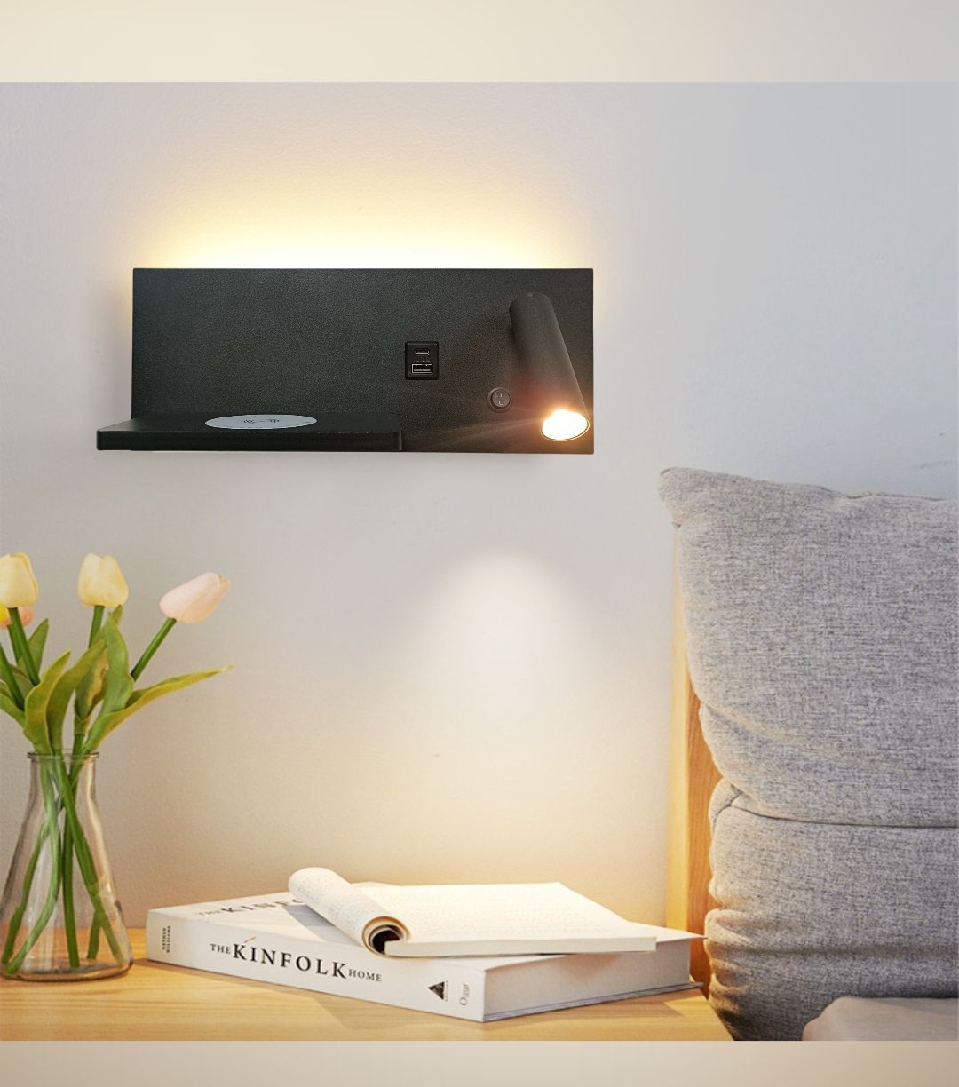 ベッドサイド読書用ウォールランプ 北欧モダンLEDウォールラ - Home Bathroom Lighting Design のレビューと価格