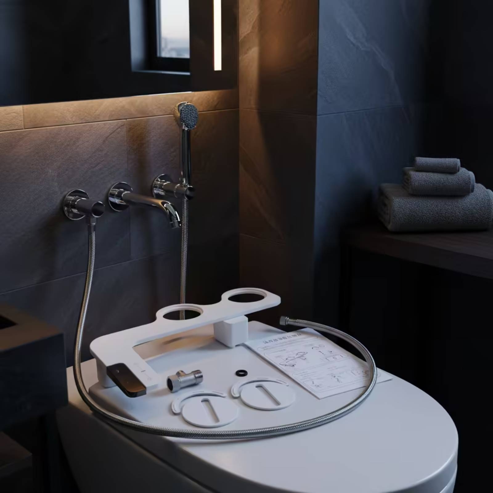 サイドコントロールパネル付きビデ、薄型デザイン、ビデシートア - Home Bathroom Design のレビューと価格