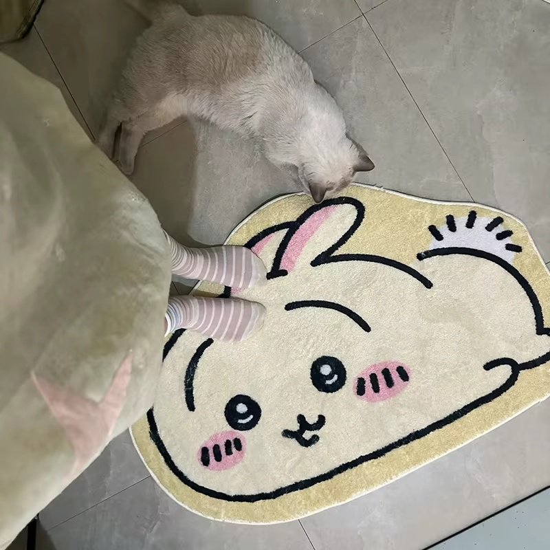 ホットカートゥーンラグアニメハチワレうさぎぬいぐるみフロアマ - Home Bathroom Supplies のレビューと価格
