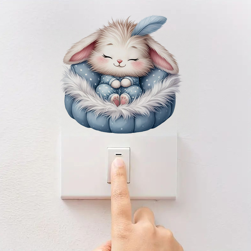 かわいいウサギのステッカー,防水ウォールステッカー,壁,バス - Home Bathroom Wall Tiles のレビューと価格