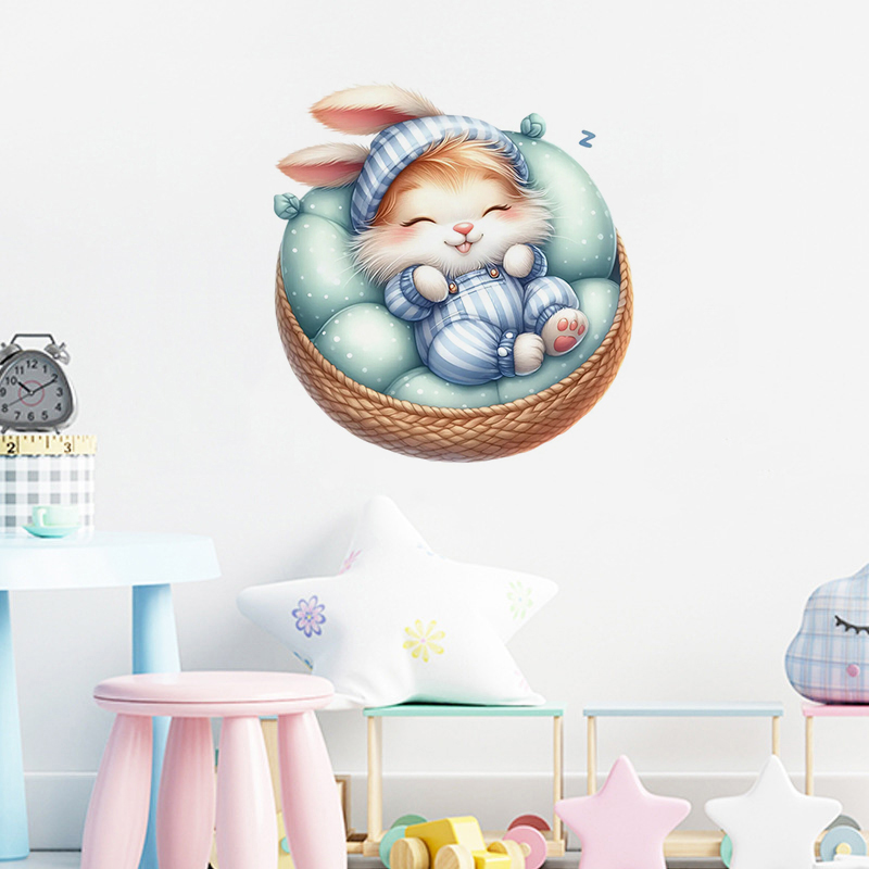 かわいいウサギのステッカー,防水ウォールステッカー,壁,バス - Home Bathroom Wall Tiles のレビューと価格
