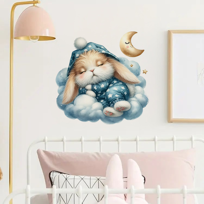 かわいいウサギのステッカー,防水ウォールステッカー,壁,バス - Home Bathroom Wall Tiles のレビューと価格