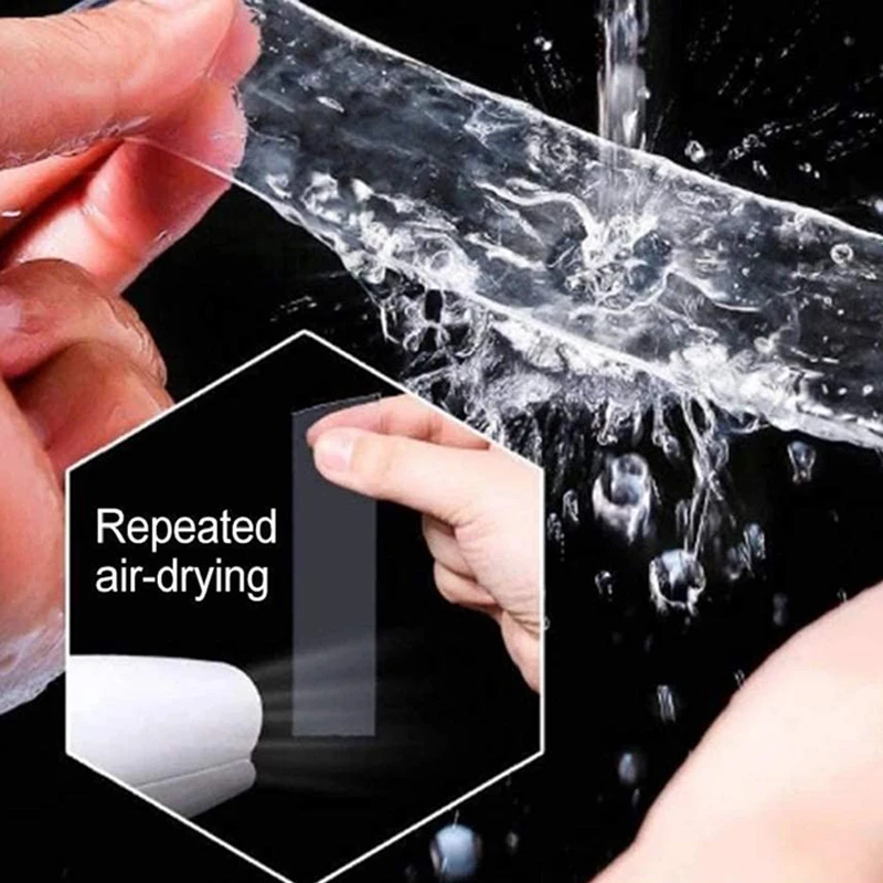 ナノ両面粘着テープ耐久性のあるシリコーン透明テープ防水粘着粘 - Home Bathroom Design のレビューと価格