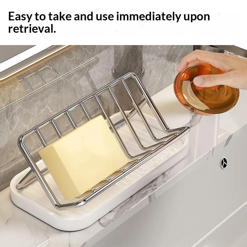 スロープデザインステンレス鋼石鹸ラック浴室カウンター排水石鹸 - Jet Home Bathroom のレビューと価格