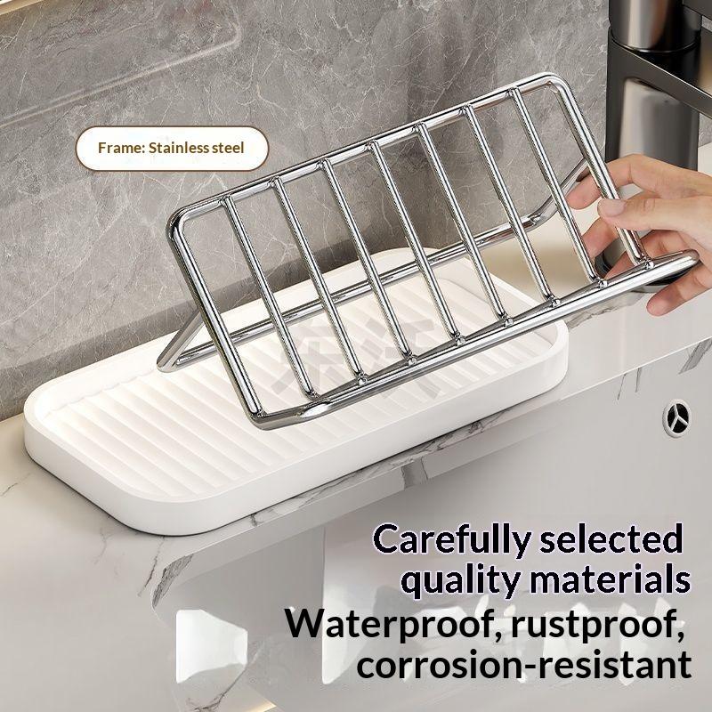 スロープデザインステンレス鋼石鹸ラック浴室カウンター排水石鹸 - Jet Home Bathroom のレビューと価格