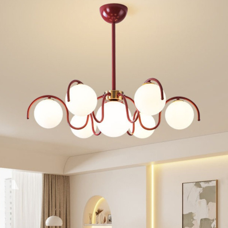 クリームスタイルLEDシーリングシャンデリアランプデザインラ - Home Bathroom Lighting Design のレビューと価格