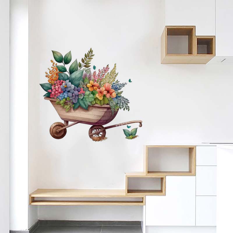 水彩花柄ウォールステッカー,カントリースタイル,バスルームと - Home Bathroom Wall Tiles のレビューと価格