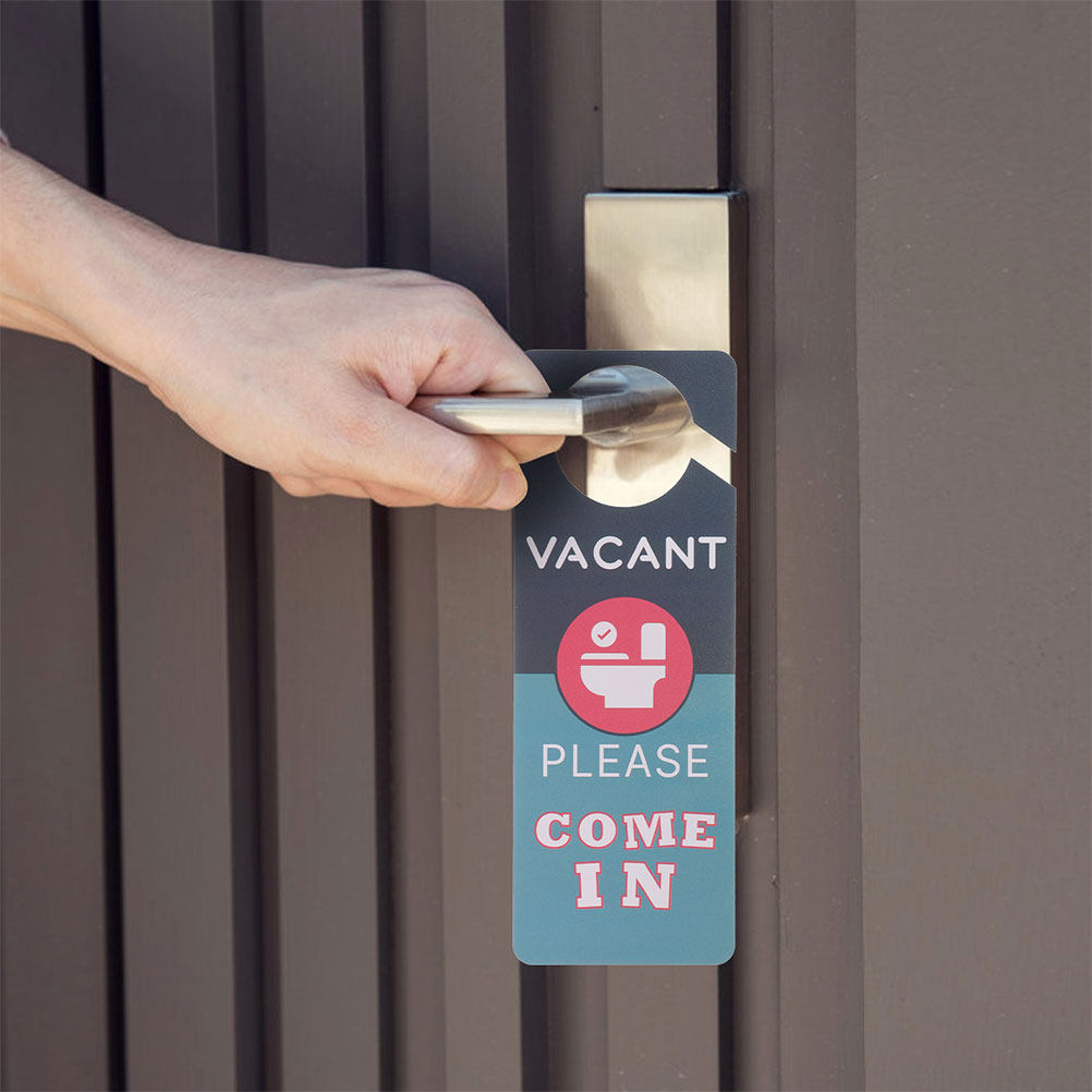 2個セット トイレドアハンガーサイン 両面印刷 バスルーム使 - Home Bathroom Occupied Sign のレビューと価格