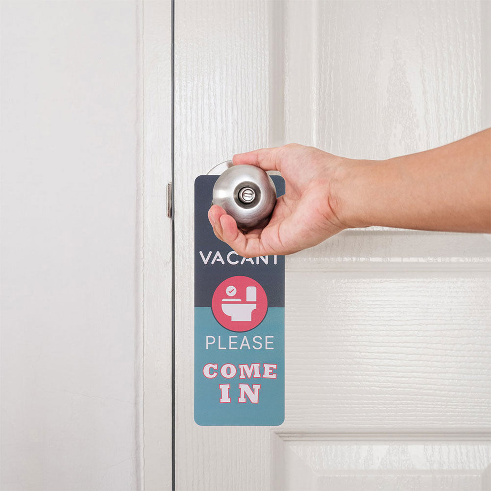2個セット トイレドアハンガーサイン 両面印刷 バスルーム使 - Home Bathroom Occupied Sign のレビューと価格