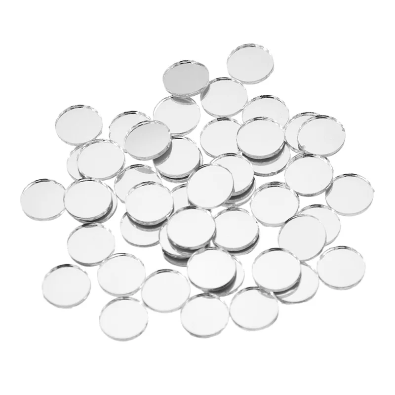 100 ピース/ロットラウンドミニモザイクタイルミラー自己粘 - Home Bathroom Wall Tiles のレビューと価格