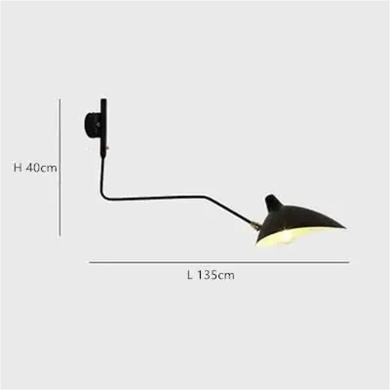 ロングアームレッグモダンブラックLEDウォールランプ角度調整 - Home Bathroom Lighting Design のレビューと価格