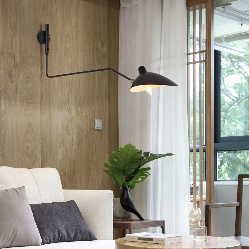 ロングアームレッグモダンブラックLEDウォールランプ角度調整 - Home Bathroom Lighting Design のレビューと価格