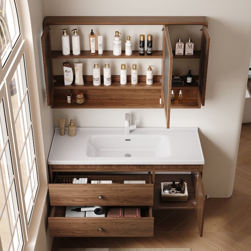 スキンケアモダンなバスルームキャビネット収納オーガナイザーミ - Home Bathroom Partition Wall のレビューと価格