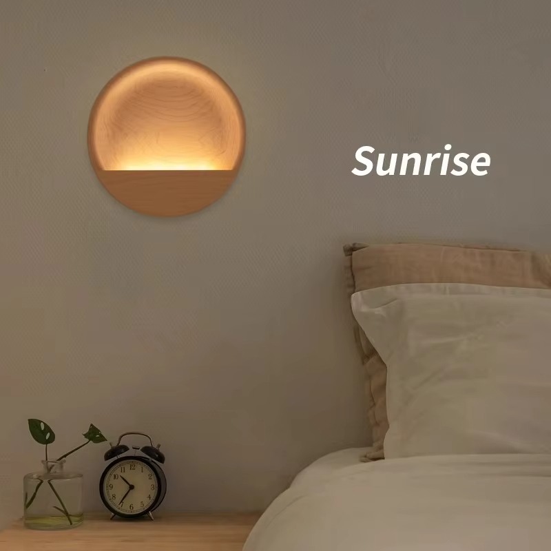 モダンデザイナーサンライズウォールライトベッドライト雰囲気中 - Home Bathroom Lighting Design のレビューと価格