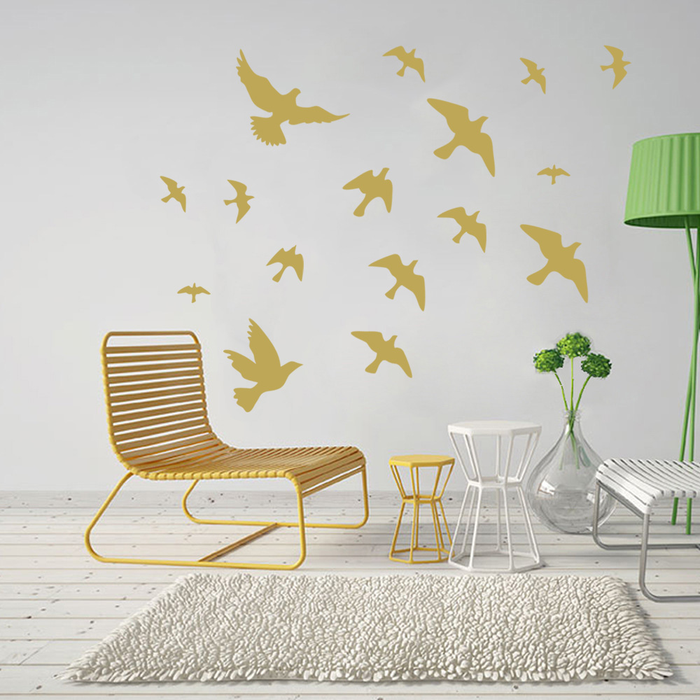 12ピース/セット鳥の壁のステッカー家の装飾キッチン冷蔵庫の - Home Bathroom Wall Tiles のレビューと価格