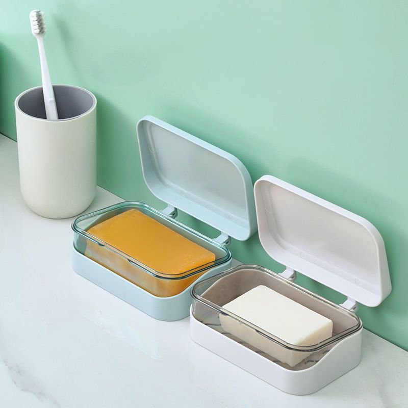 1 個浴室のソープディッシュ蓋付きホームプラスチックソープボ - Jet Home Bathroom のレビューと価格