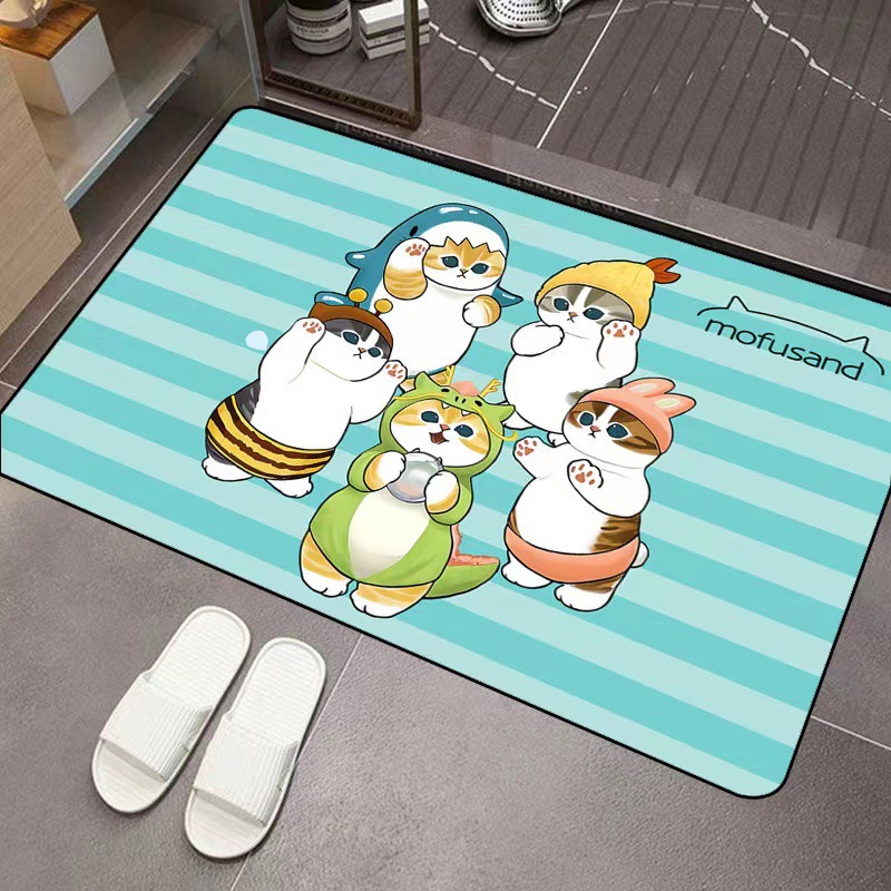 モフサンド漫画珪藻土吸水フロアマット滑り止めドアマット浴室入 - Home Bathroom Toilet のレビューと価格