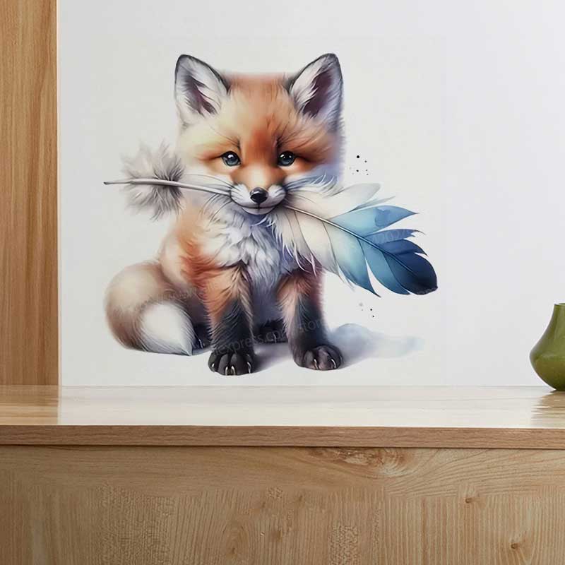 かわいいキツネ/斑点猫トイレカバーデカール自己粘着浴室壁ステ - Home Bathroom Wall Tiles のレビューと価格