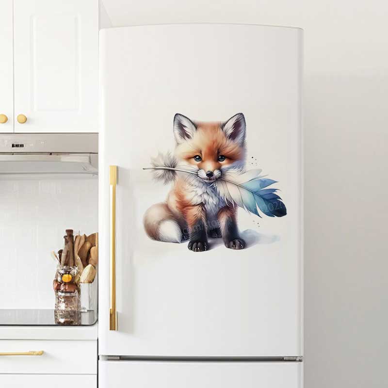 かわいいキツネ/斑点猫トイレカバーデカール自己粘着浴室壁ステ - Home Bathroom Wall Tiles のレビューと価格
