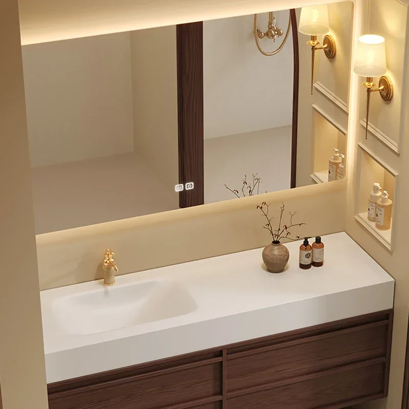 イタリアンデザインの洗面化粧台棚シンクシンプルな収納洗面化粧 - Japanese Home Bathroom Design のレビューと価格