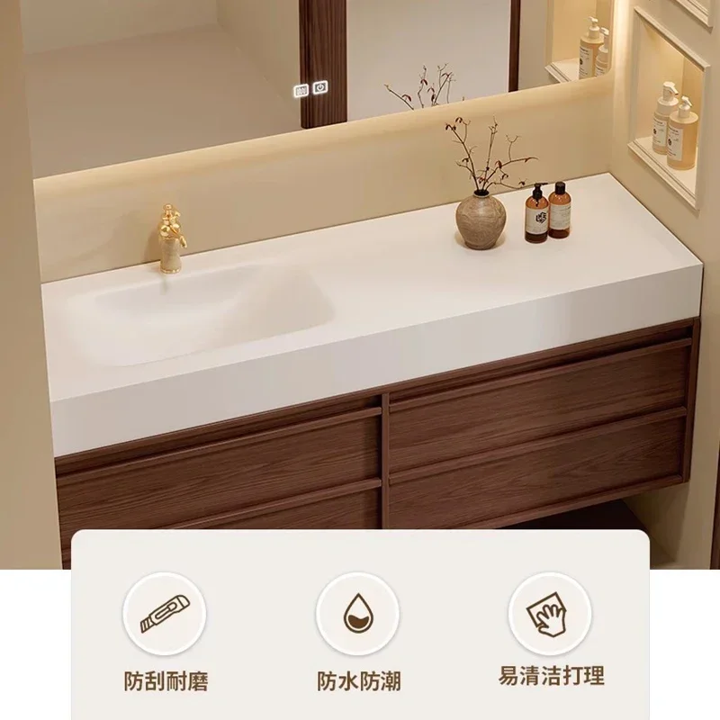 イタリアンデザインの洗面化粧台棚シンクシンプルな収納洗面化粧 - Japanese Home Bathroom Design のレビューと価格