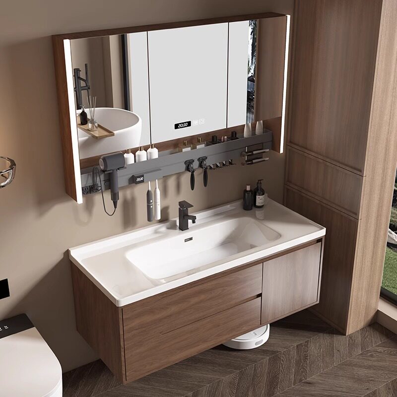 木製モダンなバスルームキャビネット高級紙製引き出し高級パーテ - Home Bathroom Partition Wall のレビューと価格