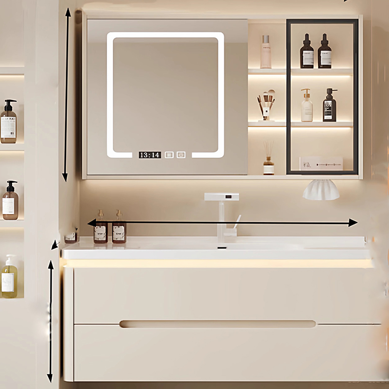モダンな引き出し付きバスルームキャビネット、ペーパーホワイト - Home Bathroom Partition Wall のレビューと価格