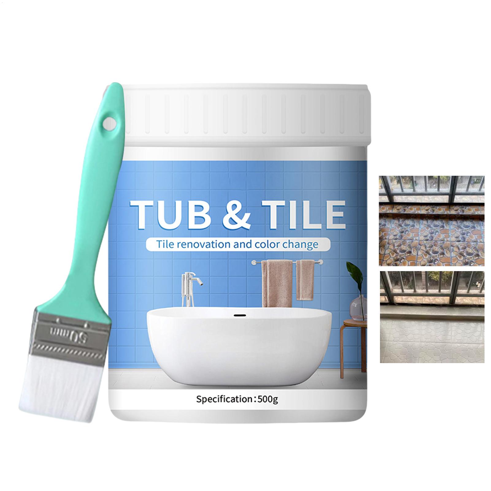 浴室タイルペイントキット 500g 水性速乾性バスリフィニッ - Home Bathroom Wall Tiles のレビューと価格