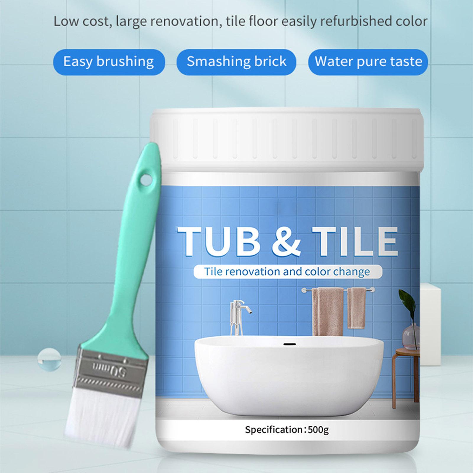 浴室タイルペイントキット 500g 水性速乾性バスリフィニッ - Home Bathroom Wall Tiles のレビューと価格