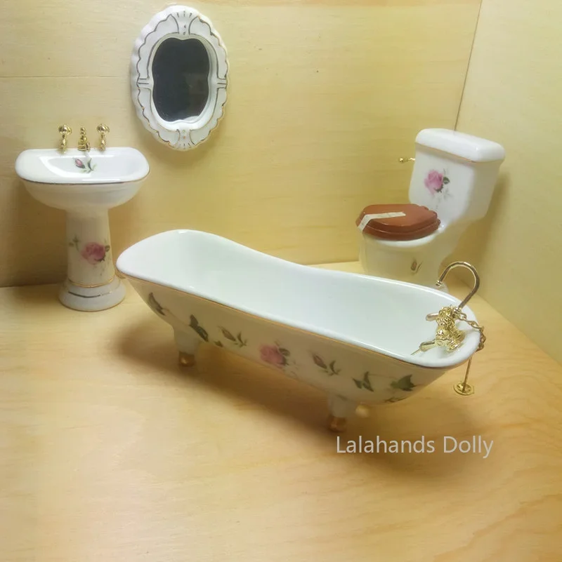 4ピース/セットドールハウスミニクリエイティブルームセットモ - Home Bathroom Supplies のレビューと価格