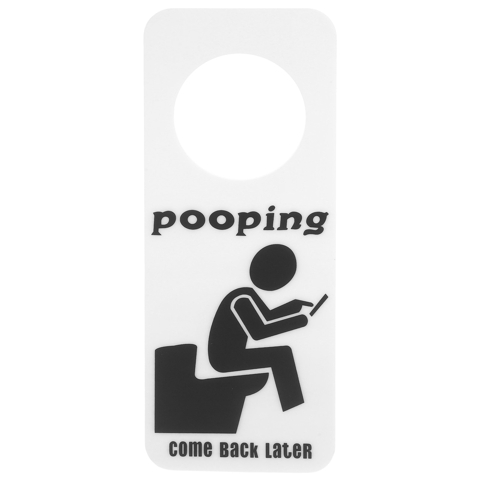 ユーモラスなバスルームドアサイン、使用中表示、ドアノブに掛け - Home Bathroom Occupied Sign のレビューと価格