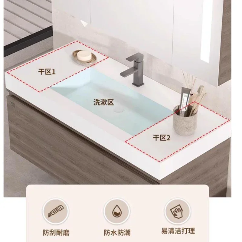 日本の木製洗面化粧台棚シンク付きモダンな収納洗面化粧台シンプ - Japanese Home Bathroom Design のレビューと価格