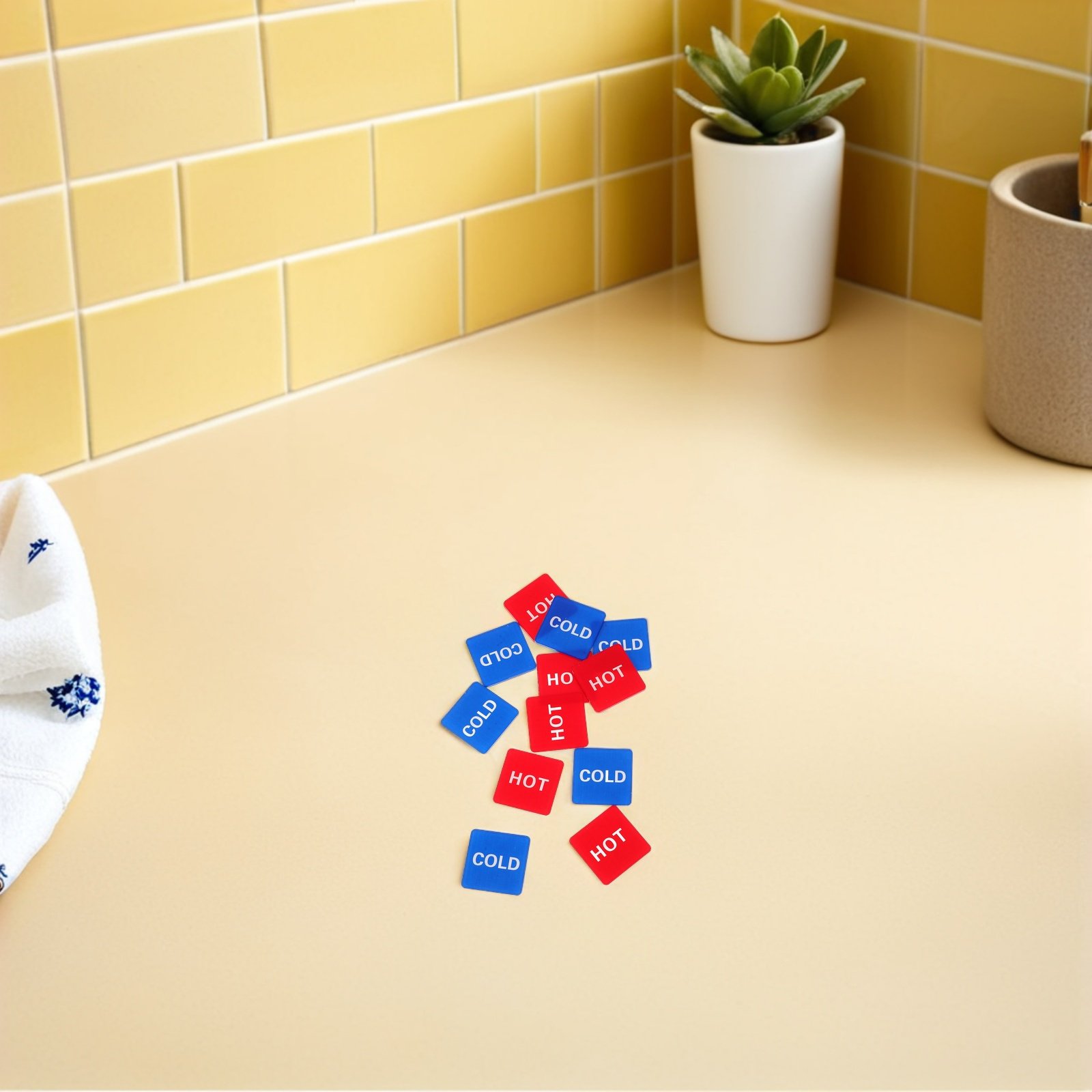 20枚入り 温冷ラベル 自己粘着性 アクリル製 防水 温度表 - Home Bathroom Toilet のレビューと価格